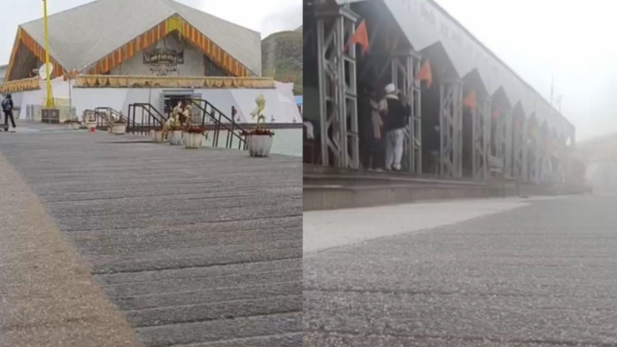 Hemkund Sahib में पहली बर्फबारी, Rudraprayag में बारिश से बढ़ी ठंड